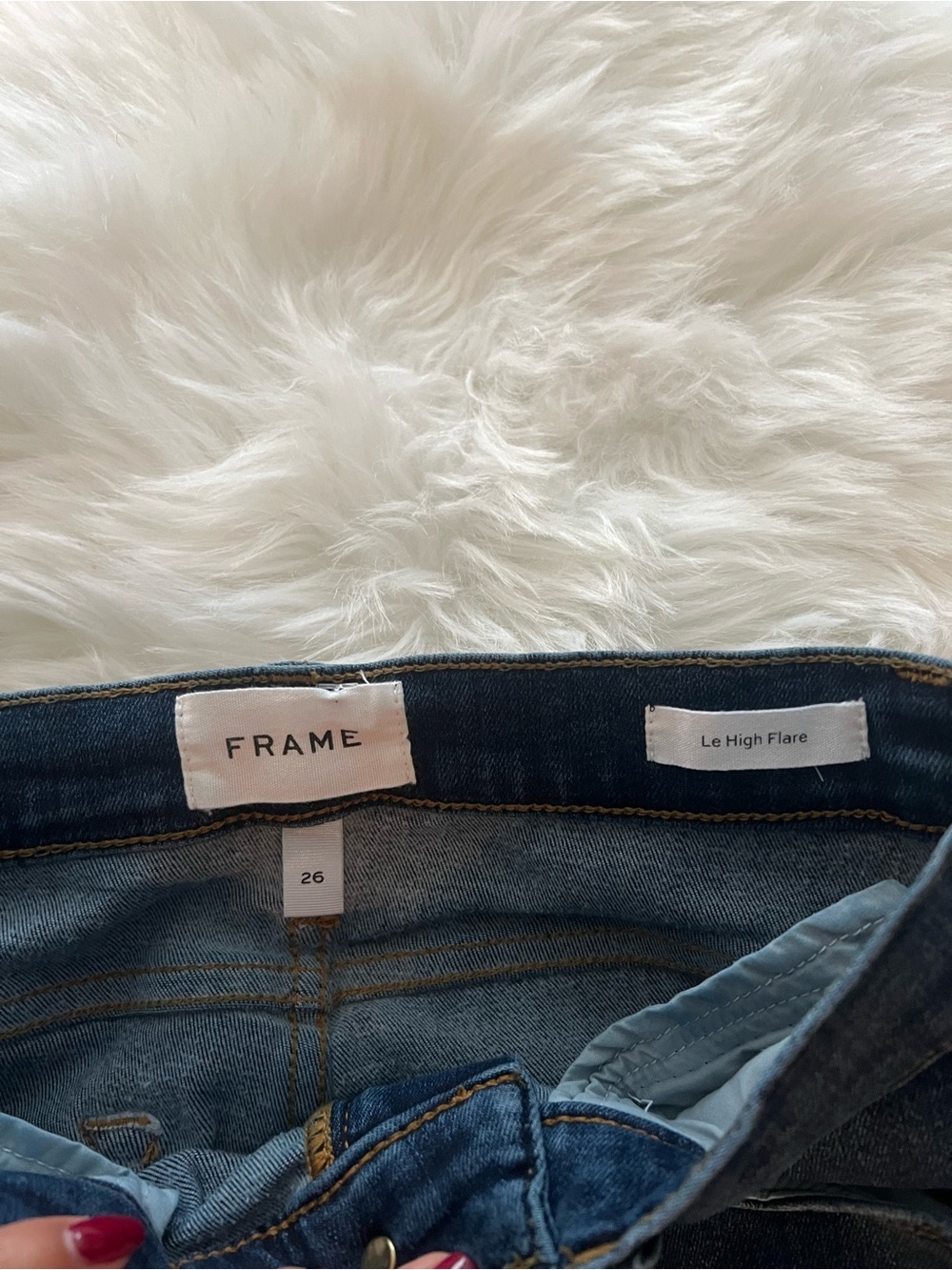 FRAME Le High Flare Jeans EUC size 26 - Picture 6 of 12